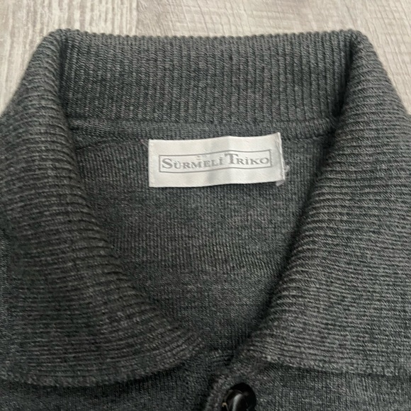 Vintage 80’s retro Men’s thick Lana wool blend ski winter jumper Sweater XL gray - Picture 7 of 14